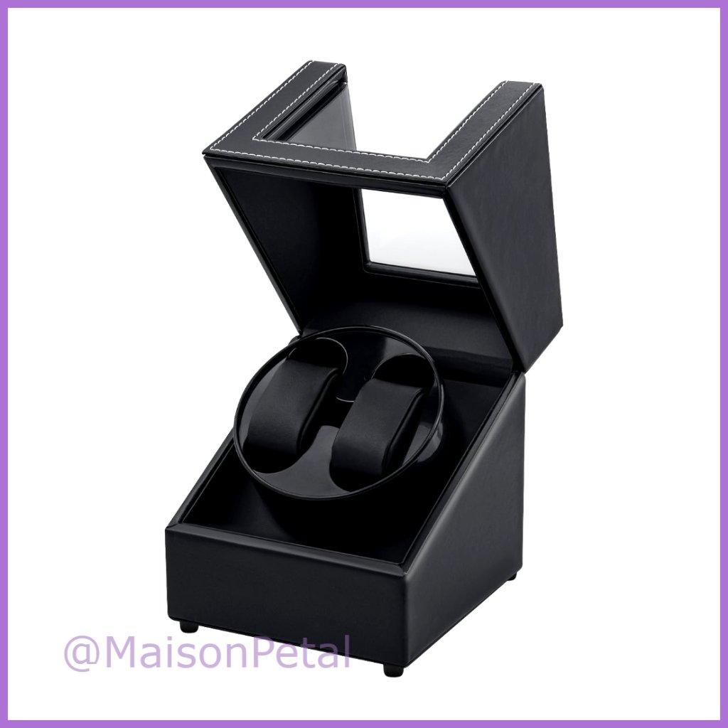 Double Automatic Watch Winder Box With Quiet JapanMade Motor